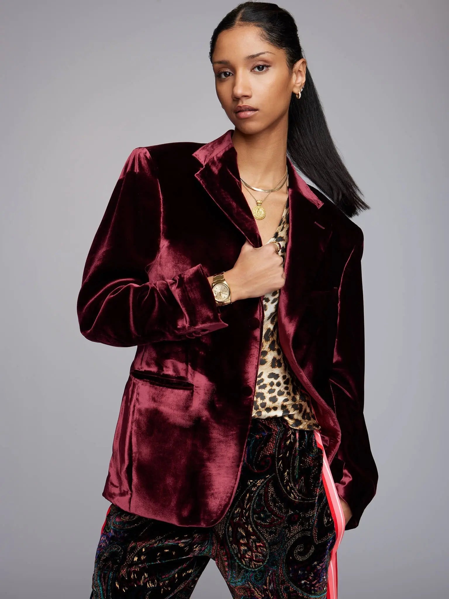 Made-To-Order Burgundy Velvet Blazer - Nigel Curtiss