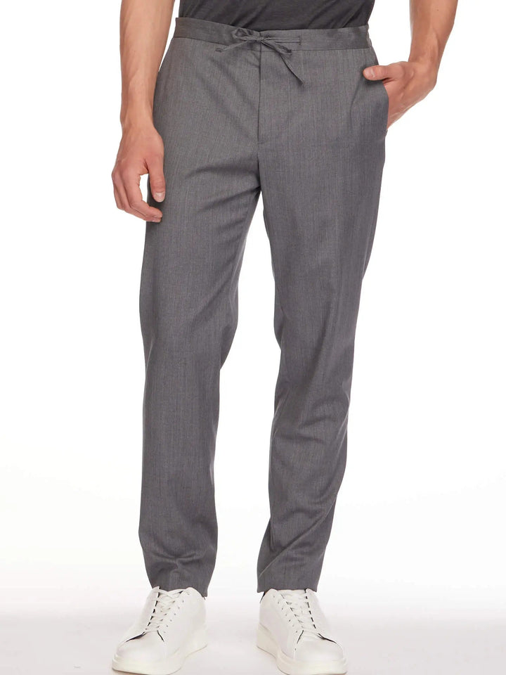 Men's Wool Positano Pant In Light Grey - Nigel Curtiss
