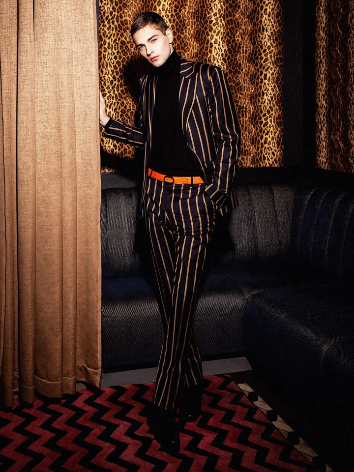 Stripe Wool Suit - Nigel Curtiss