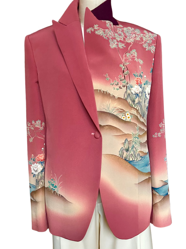 PASTEL FLOWERS ON A STREAM KIMONO JACKET
