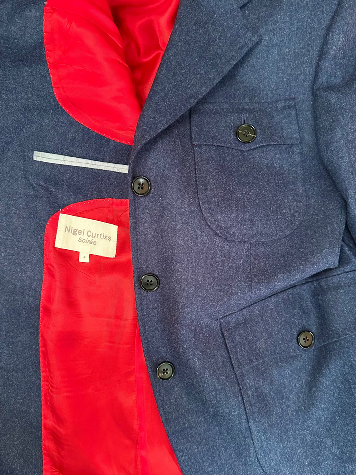 WOMEN'S MILITARY JACKET IN NAVY BLUE Nigel Curtiss