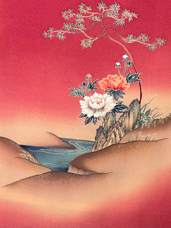 PASTEL FLOWERS ON A STREAM KIMONO JACKET - Nigel Curtiss