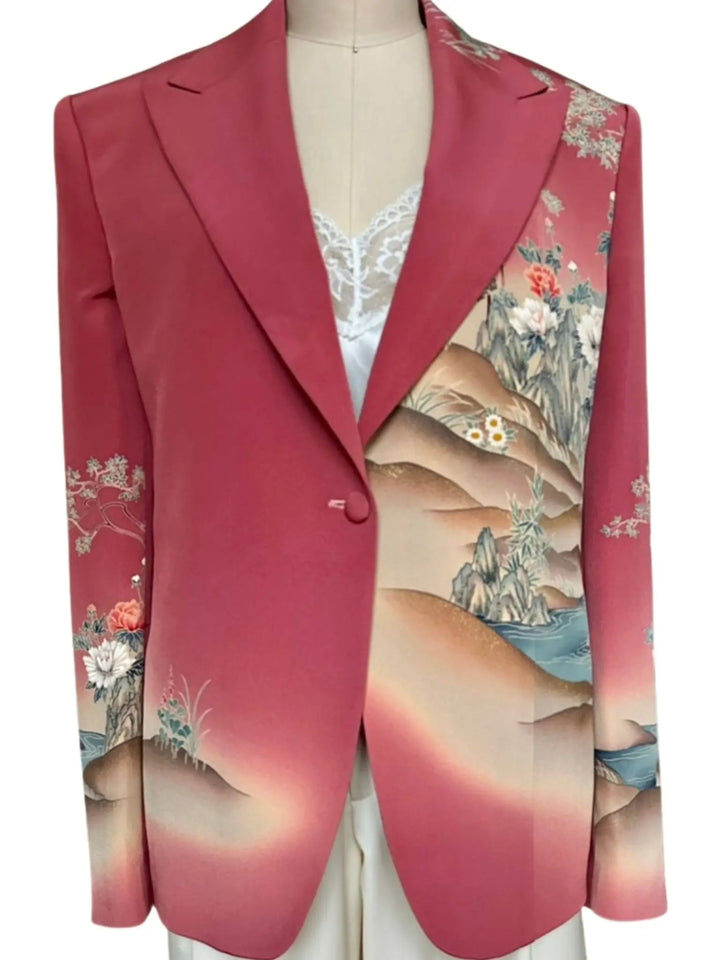PASTEL FLOWERS ON A STREAM KIMONO JACKET - Nigel Curtiss