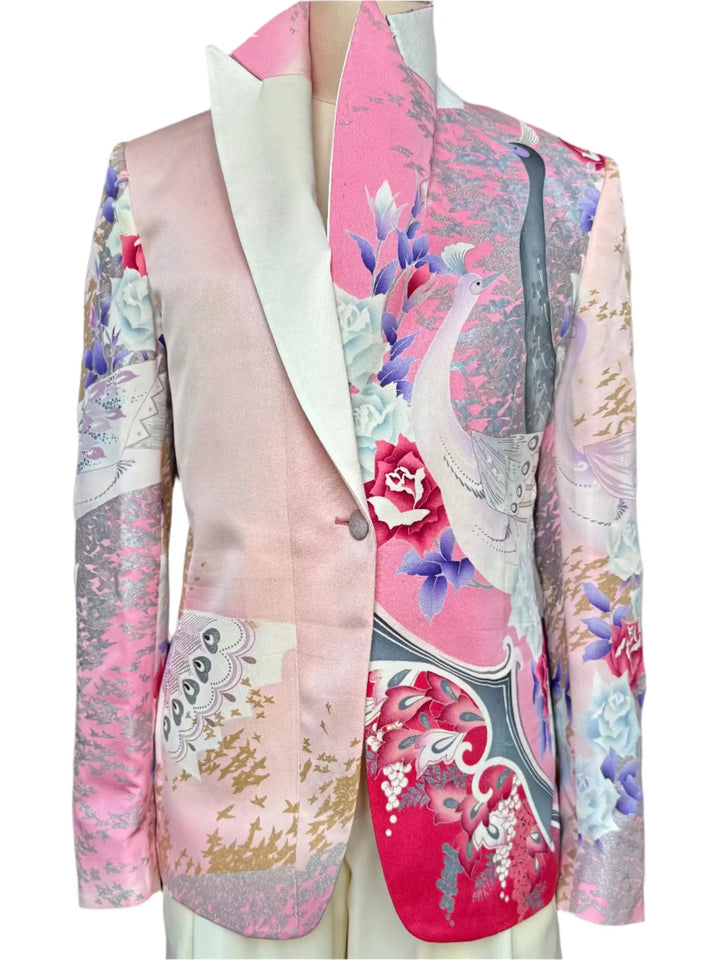 PEACOCKS AND PETALS KIMONO JACKET Nigel Curtiss