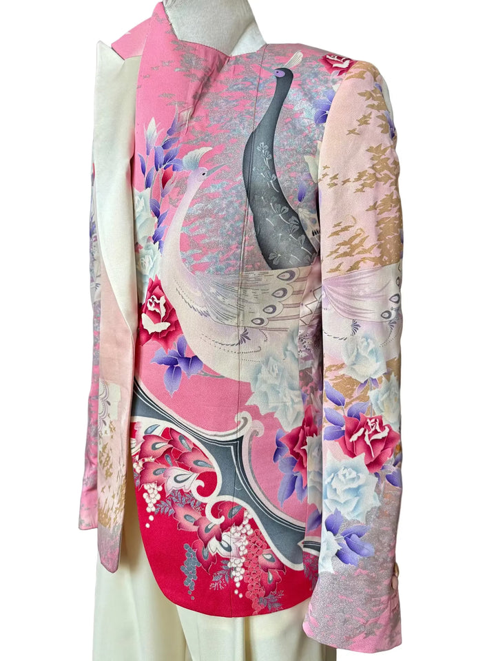 PEACOCKS AND PETALS KIMONO JACKET Nigel Curtiss