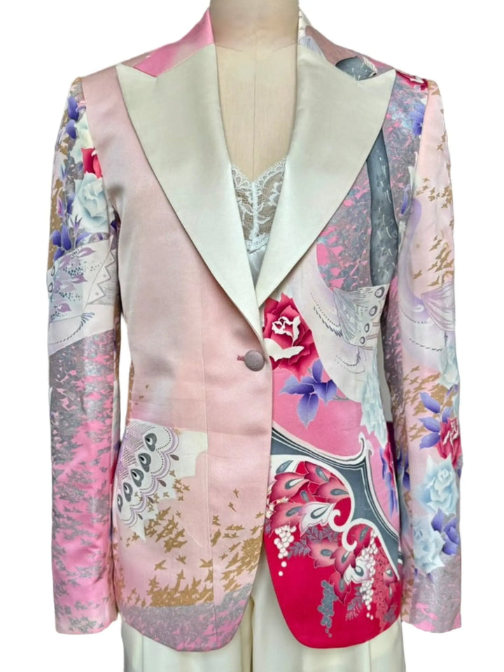 PEACOCKS AND PETALS KIMONO JACKET - Nigel Curtiss