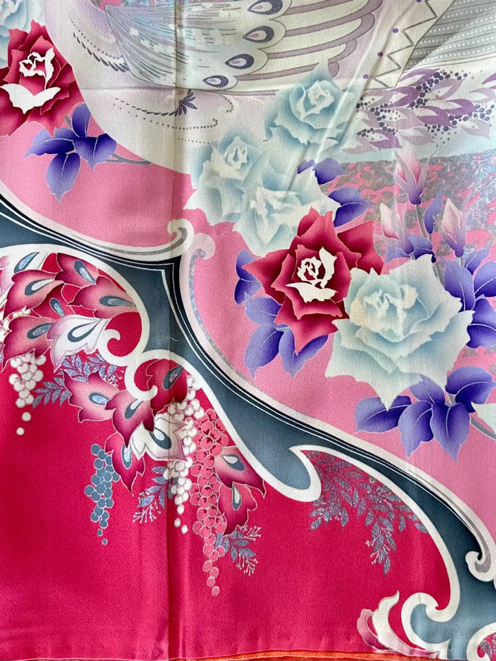 PEACOCKS AND PETALS KIMONO JACKET Nigel Curtiss