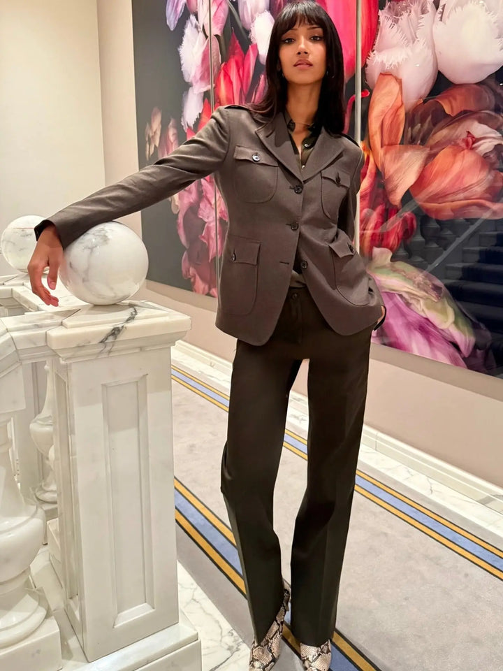 WOMEN'S ARMY GREEN PANT Nigel Curtiss