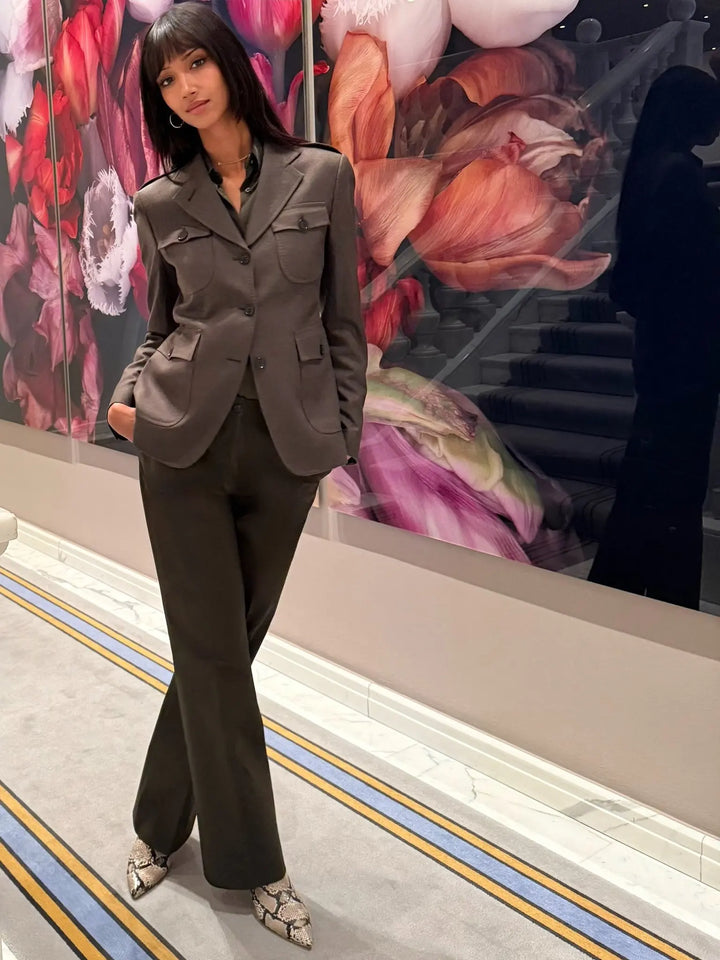 WOMEN'S ARMY GREEN PANT Nigel Curtiss