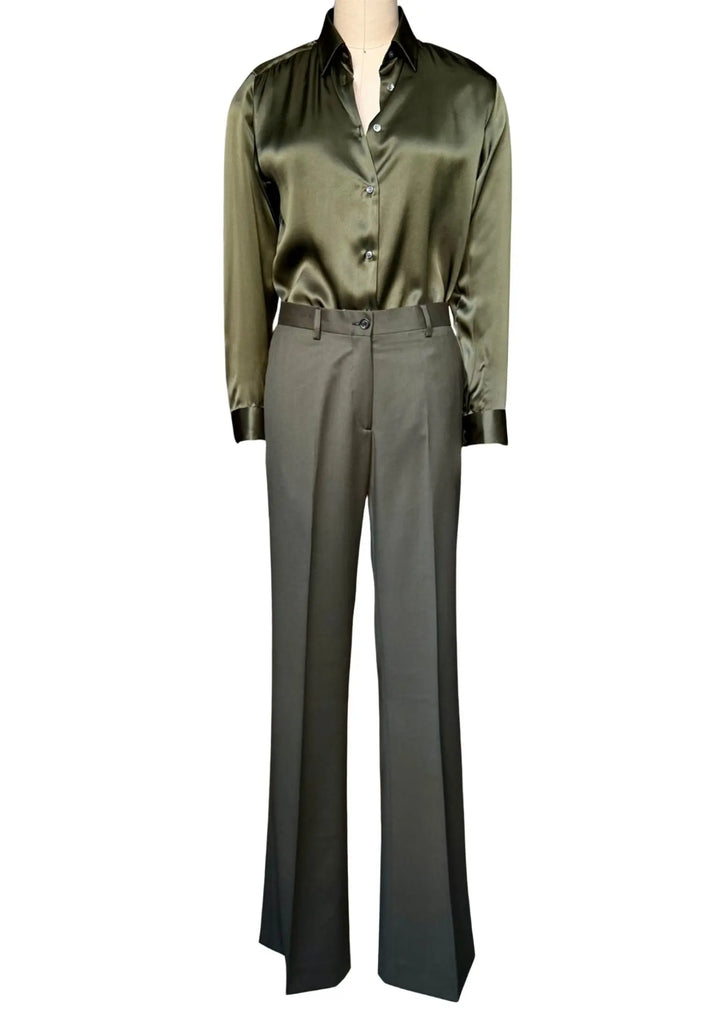 WOMEN'S ARMY GREEN PANT Nigel Curtiss