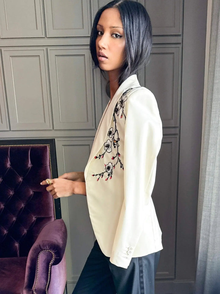 WOMEN'S EMBROIDERED BEADED JACKET - Nigel Curtiss