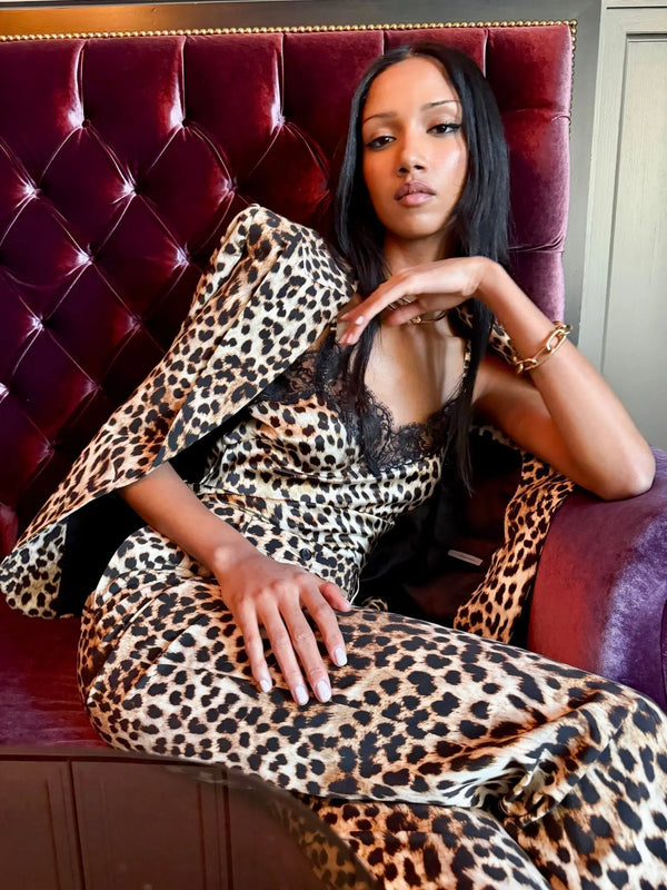 WOMEN'S LEOPARD PRINTED JACKET - Nigel Curtiss