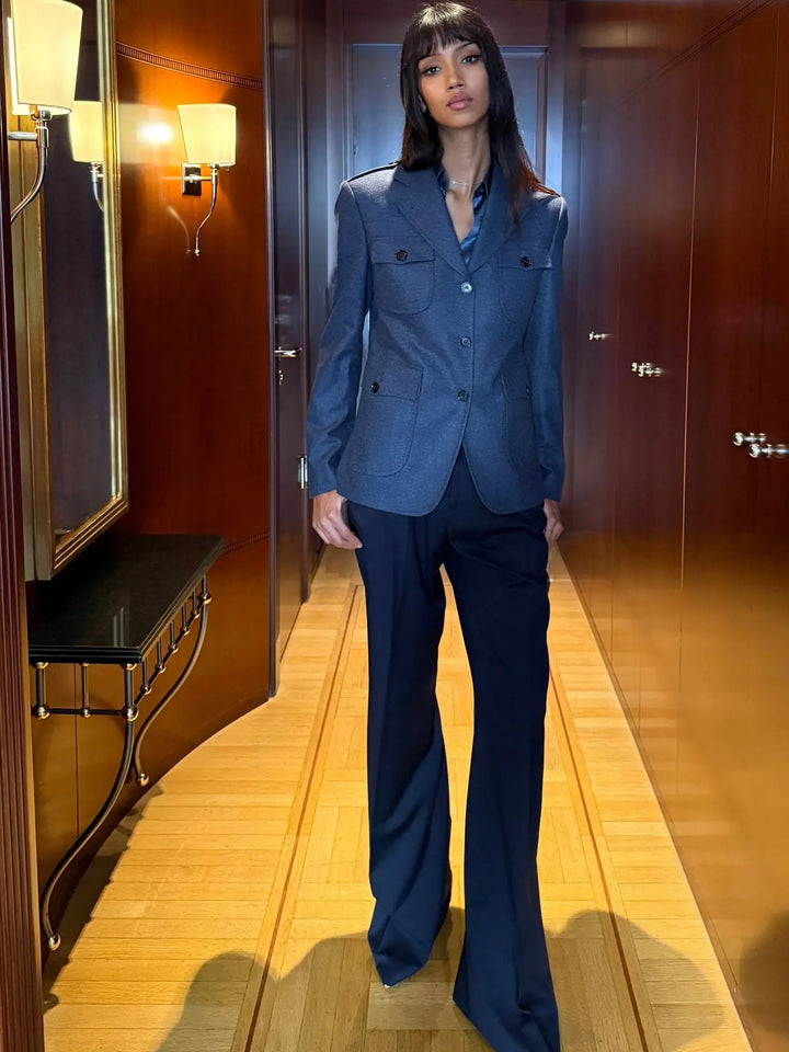 WOMEN'S MILITARY JACKET IN AIR FORCE BLUE - Nigel Curtiss