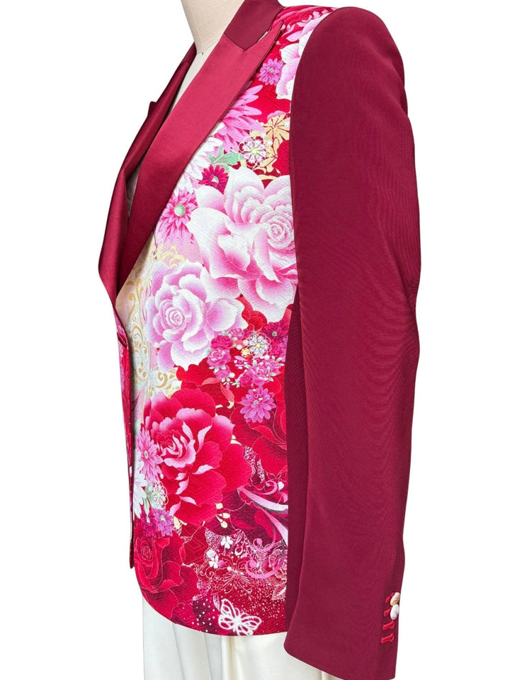 GARNET AND BLOOMS KIMONO JACKET - Nigel Curtiss
