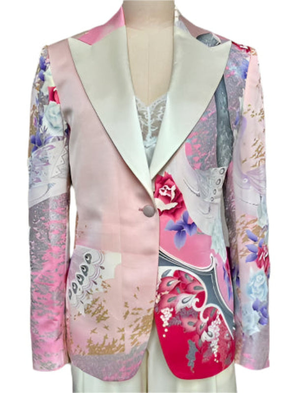 PEACOCKS AND PETALS KIMONO JACKET - Nigel Curtiss