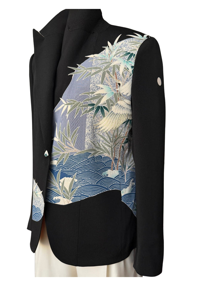 SILVER CRANES OVER WATER KIMONO JACKET - Nigel Curtiss