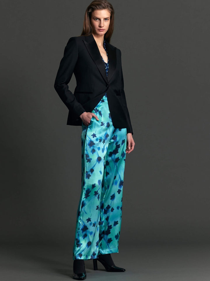 Women's Fitted Tuxedo Jacket In Black - Nigel Curtiss