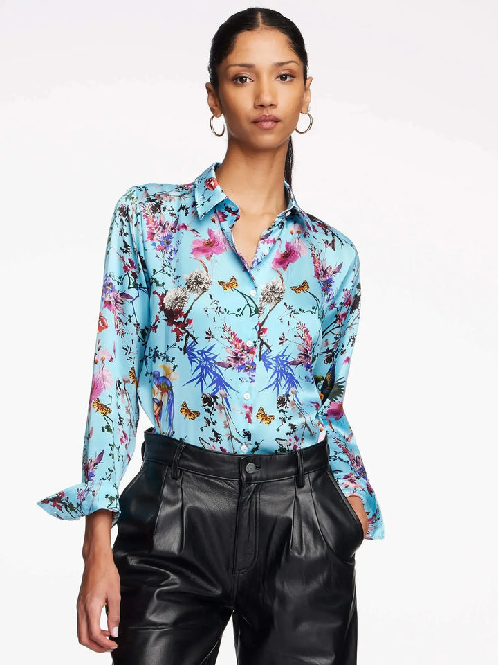 Women's Baggy Double Pleated Leather Pants - Nigel Curtiss