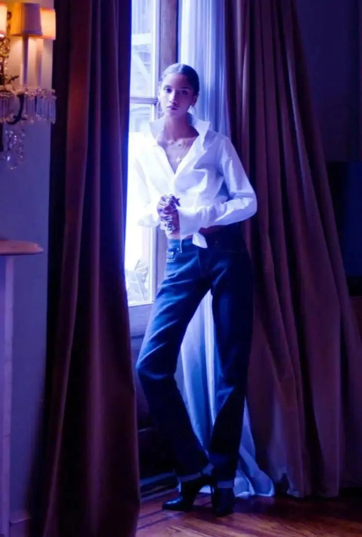 Women's Cotton Boyfriend Shirt - Nigel Curtiss