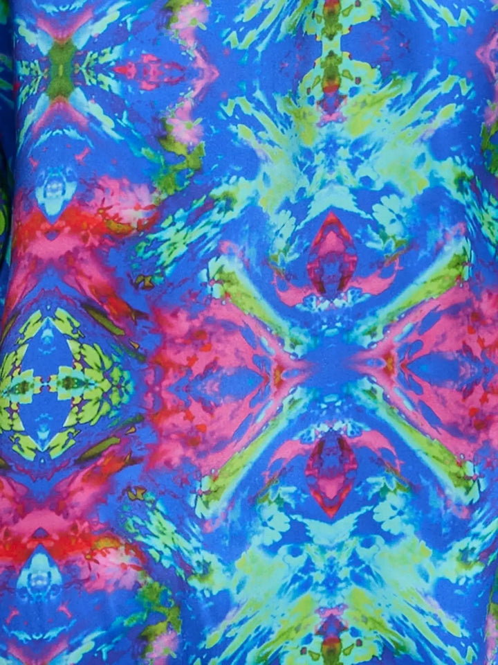 Women's Kaleidoscope Dreams Silk Pajama Set With Stripe - Nigel Curtiss