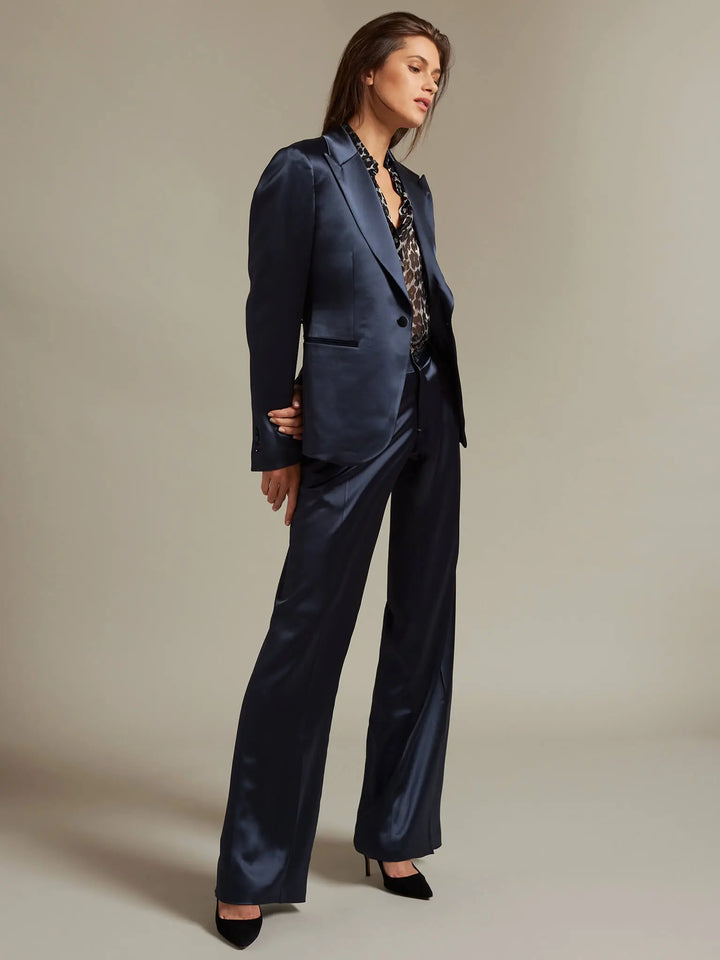 Women's Leopard Silk Chiffon Blouse In Brown - Nigel Curtiss