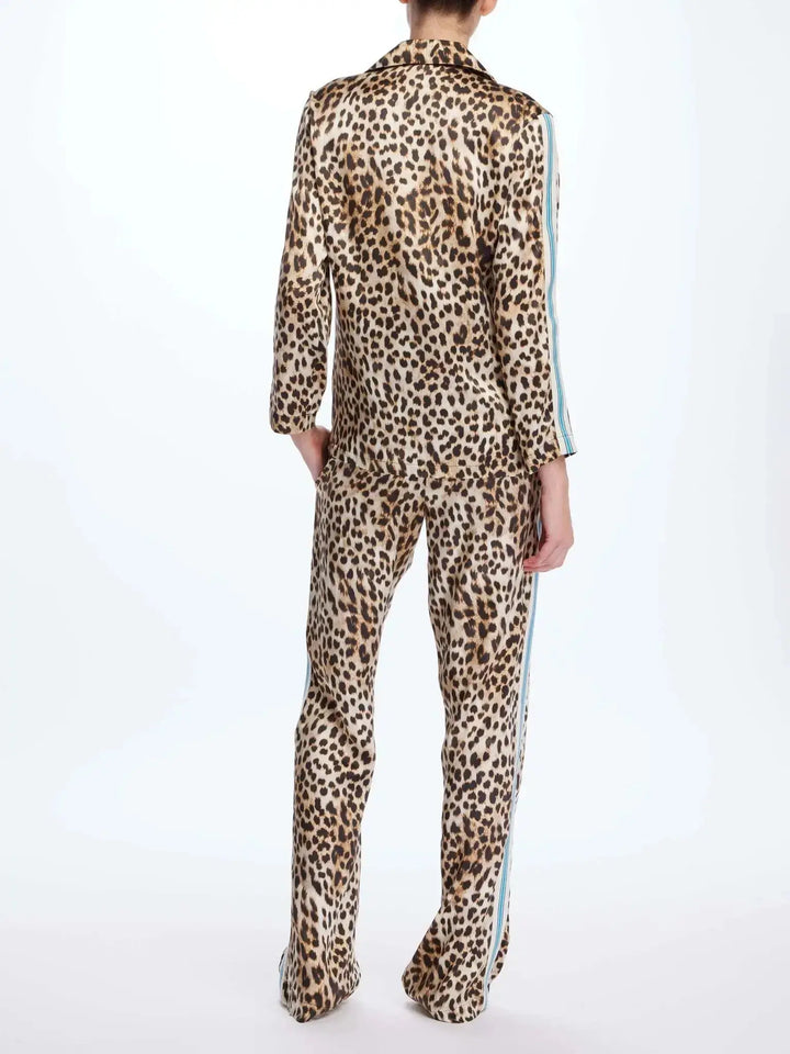 Women's Leopard Silk Pajama Set - Nigel Curtiss