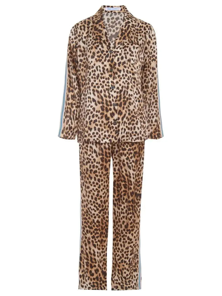 Women's Leopard Silk Pajama Set - Nigel Curtiss