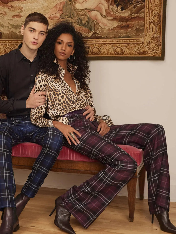 Women's Leopard Silk Shirt - Nigel Curtiss