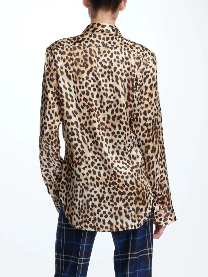 Women's Leopard Silk Shirt - Nigel Curtiss