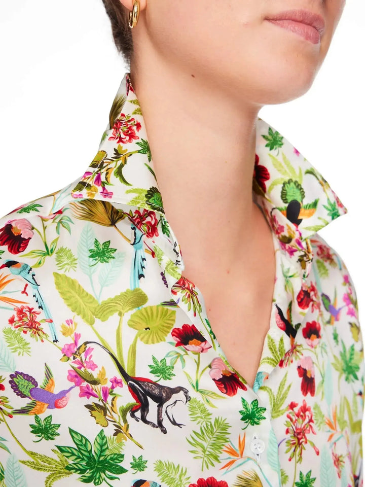 Women’s Tropical Paradise Silk Shirt - Nigel Curtiss