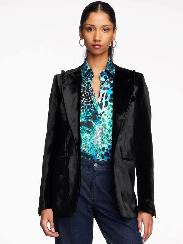 Made-To-Order Black Velvet Blazer - Nigel Curtiss