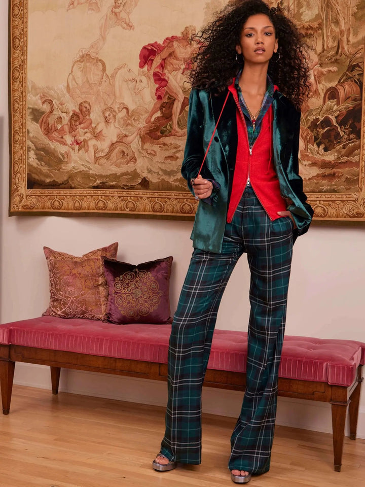 Made-To-Order Emerald Green Velvet Blazer - Nigel Curtiss