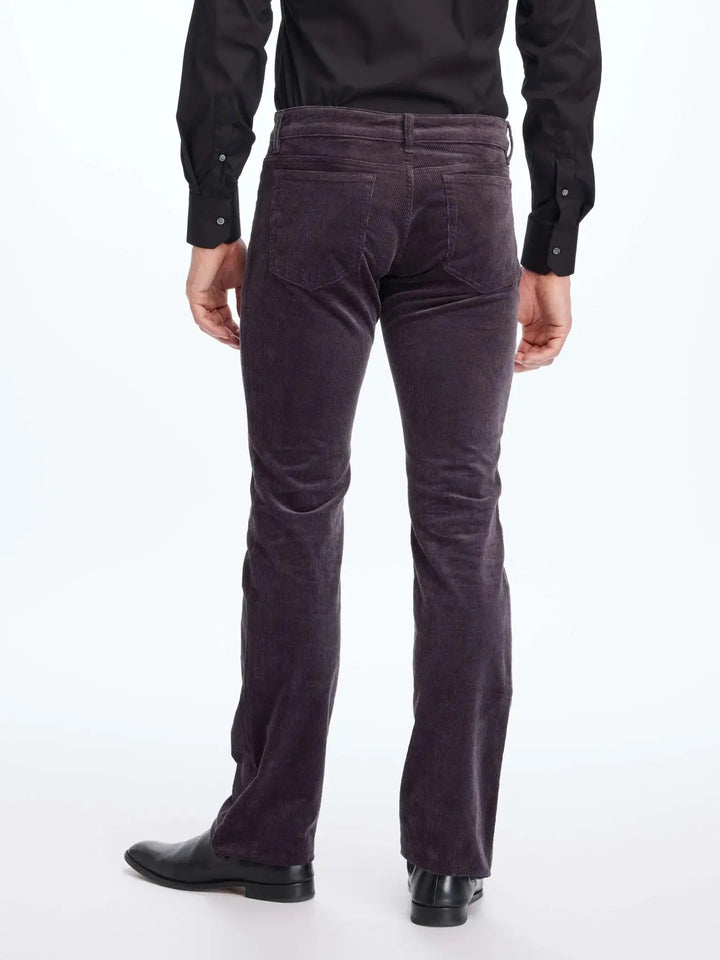 Men's Bootcut Stretch Corduroy Pant In Grey - Nigel Curtiss