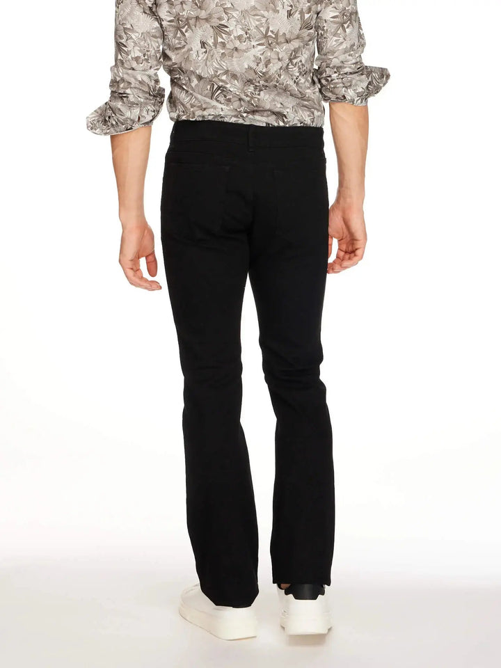 Men's Bootcut Stretch Denim Jean In Black - Nigel Curtiss