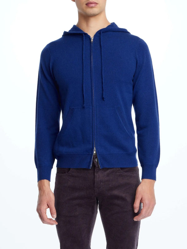 Men's Cashmere Hoodie In Blue - Nigel Curtiss