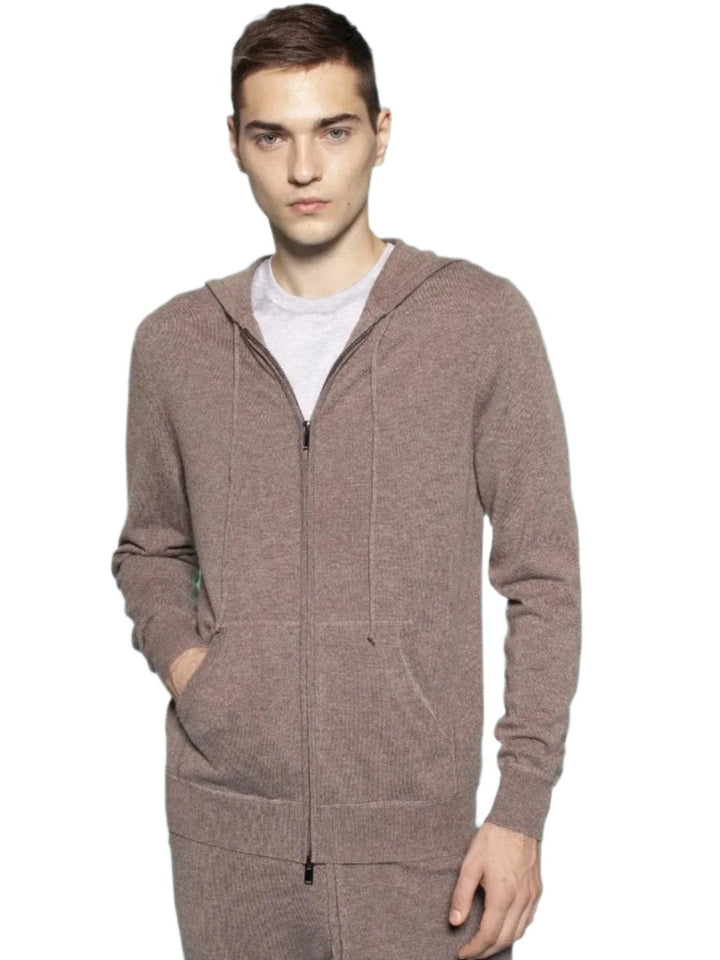 Men's Cashmere Hoodie In Brown - Nigel Curtiss