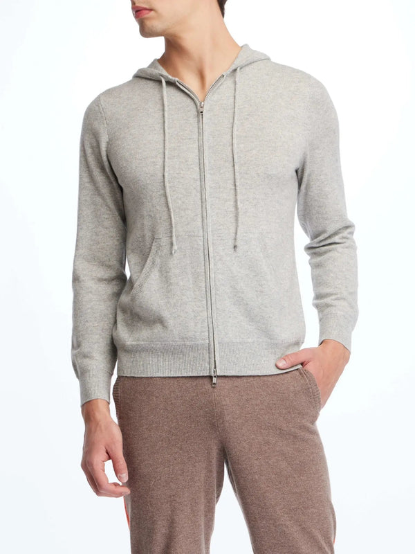 Men's Cashmere Hoodie In Grey - Nigel Curtiss