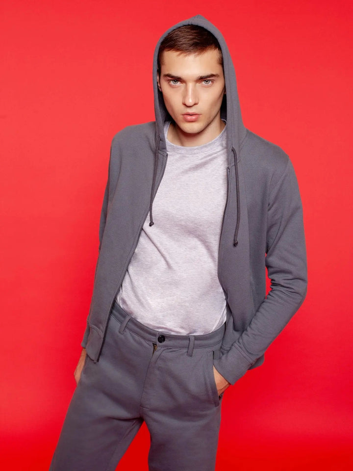 Men's Cotton Crew Neck T-Shirt In Light Grey - Nigel Curtiss