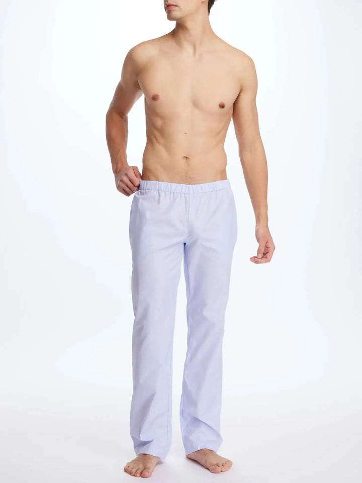 Men's Cotton Pajama Pant In Purple Stripe - Nigel Curtiss