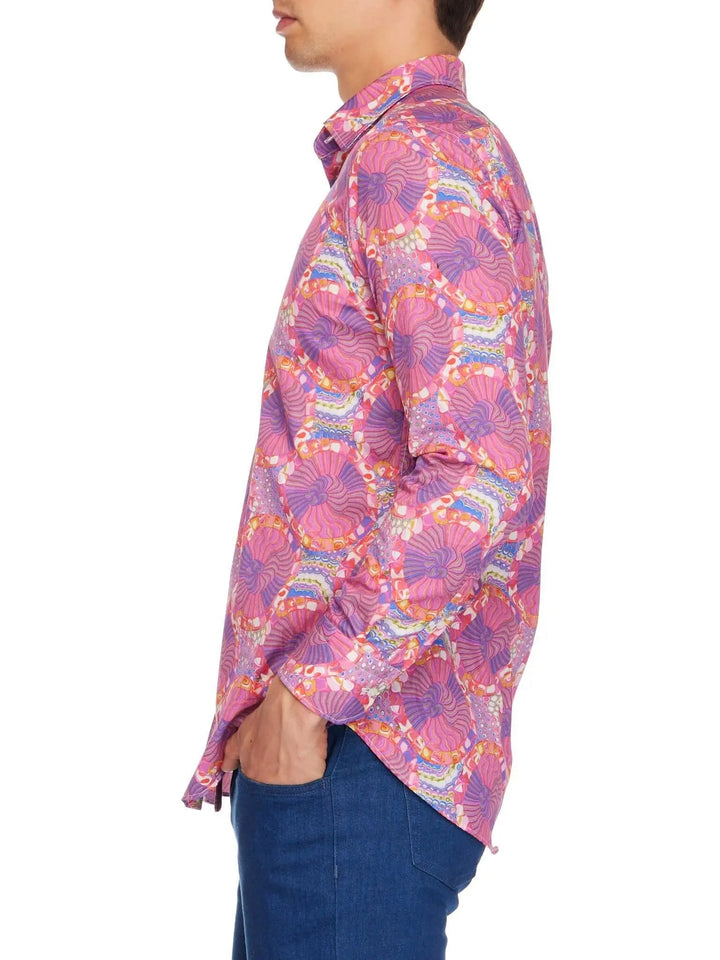 Men’s Purple Haze Cotton Shirt - Nigel Curtiss