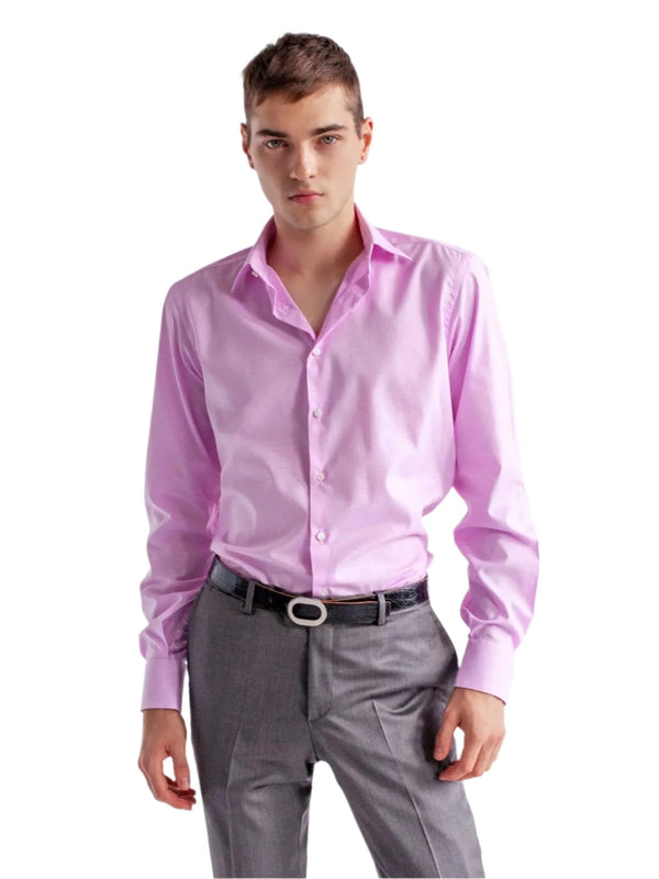 Men's Stretch Cotton Shirt In Prince Of Wales Check - Nigel Curtiss