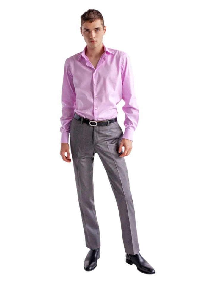 Men's Stretch Cotton Shirt In Prince Of Wales Check - Nigel Curtiss