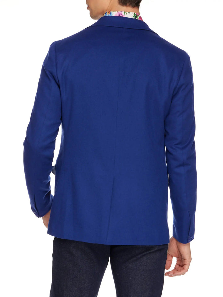Men's Unconstructed Cashmere Jacket In Royal Blue - Nigel Curtiss
