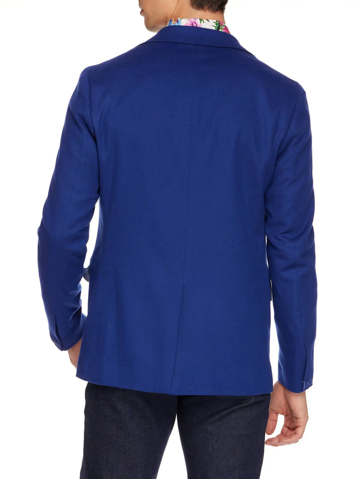 Men's Unconstructed Cashmere Jacket In Royal Blue - Nigel Curtiss