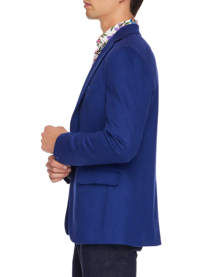 Men's Unconstructed Cashmere Jacket In Royal Blue - Nigel Curtiss