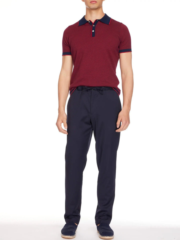 Men's Wool Positano Pant In Imperial Blue - Nigel Curtiss