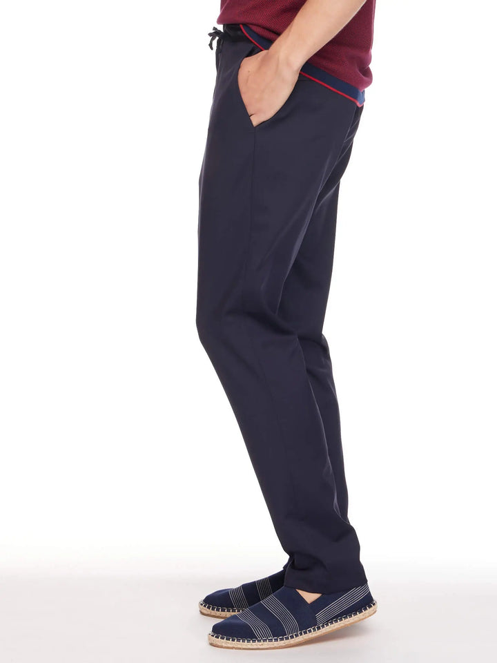 Men's Wool Positano Pant In Imperial Blue - Nigel Curtiss
