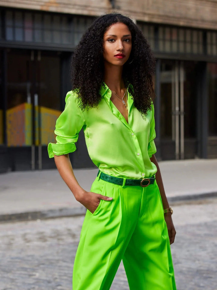 Unisex Alligator Belt In Green Gloss - Nigel Curtiss