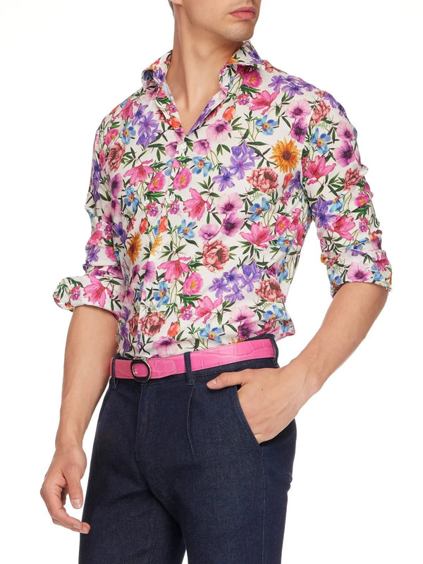Unisex Alligator Belt In Pink Matte - Nigel Curtiss