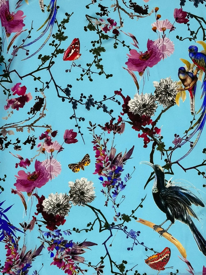 Women's Birds And Butterflies Silk Shirt - Nigel Curtiss